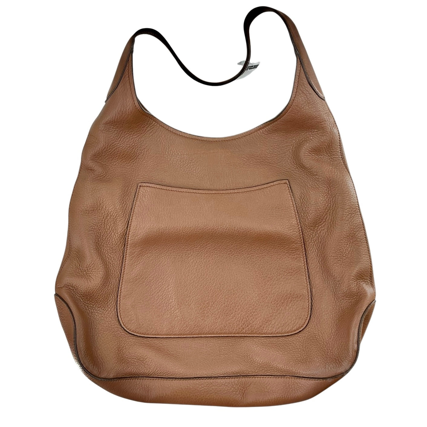 Prada Vitello Corsica Pocket Hobo Bag in Cannella Brown
