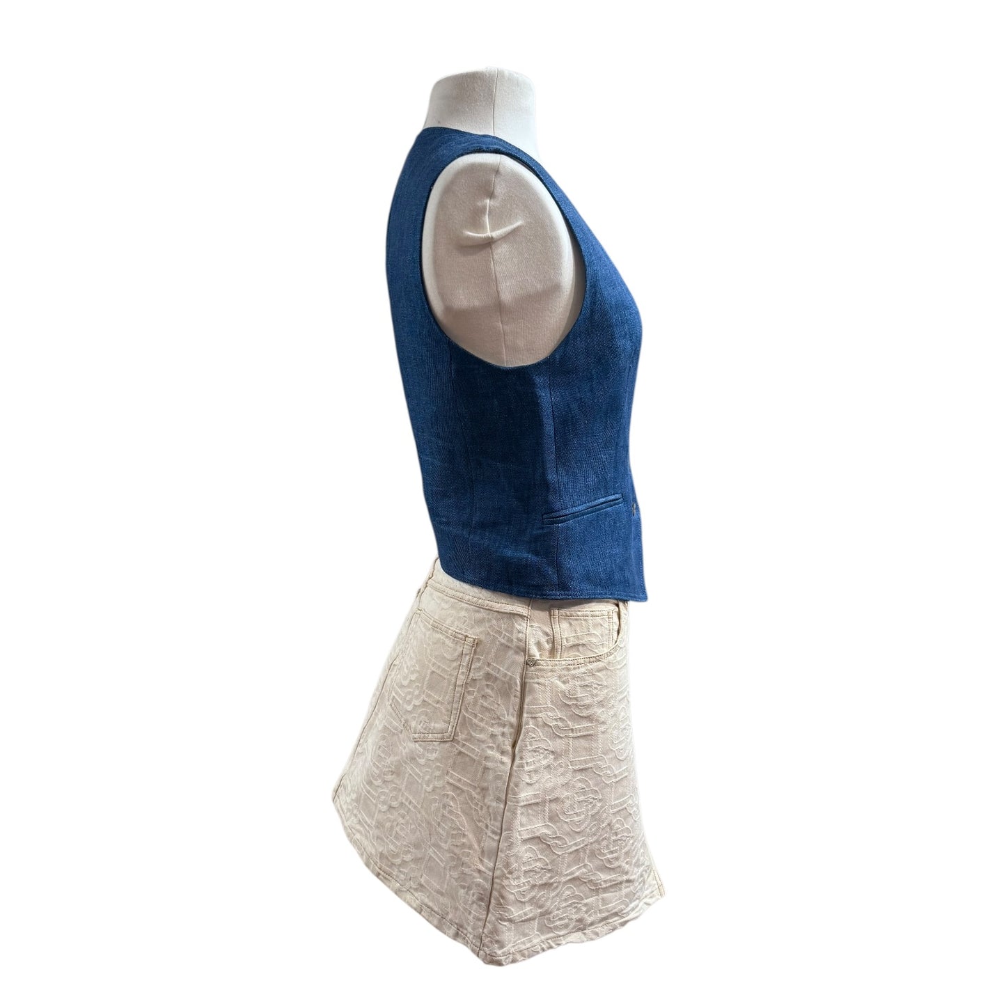 Casablanca Ecru Emboss Skirt
