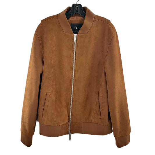 7 For All Mankind Men's Suede Bomber Jacket