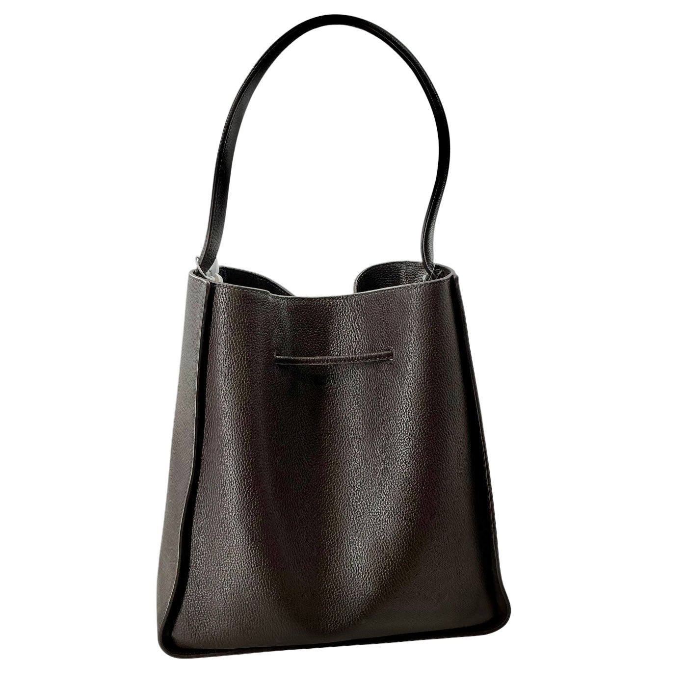 Phillip Lim Soleil Large Bucket Drawstring Bag Black Pebbled Leather