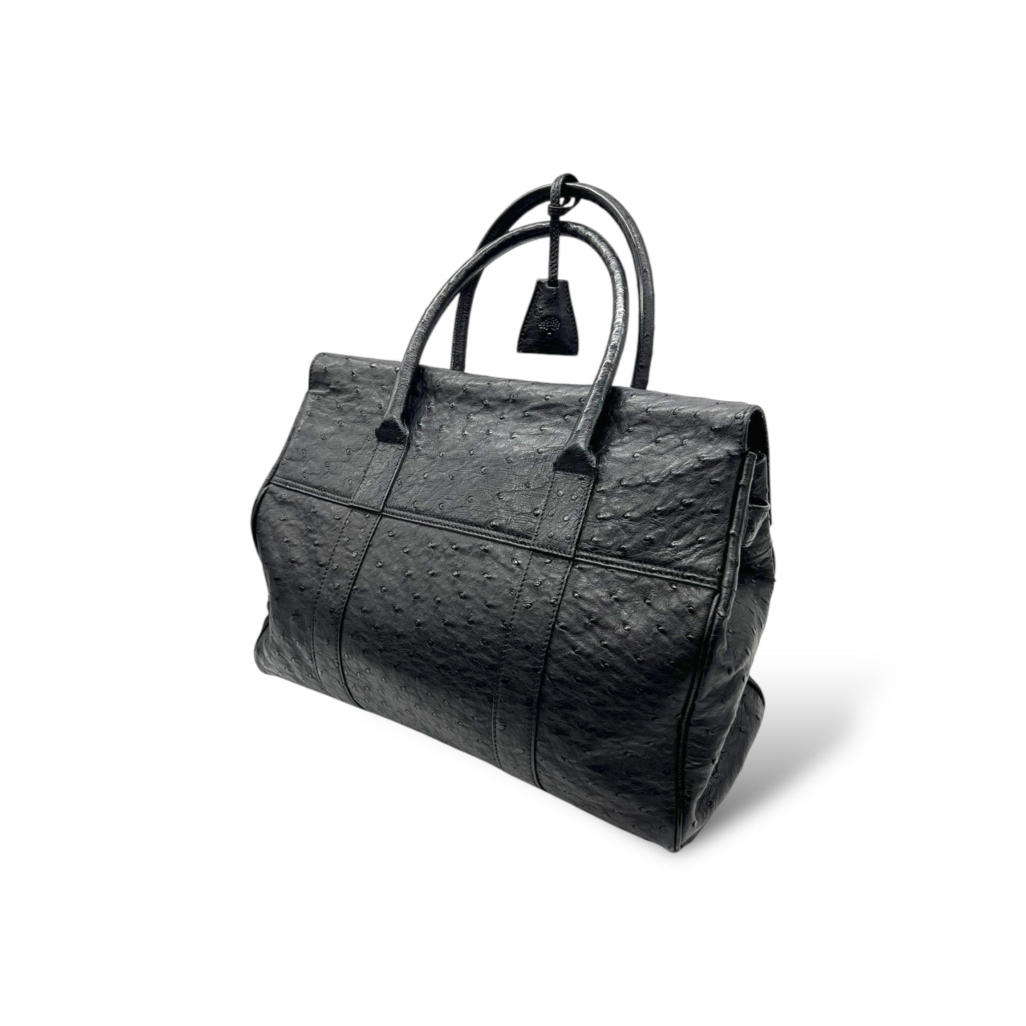 Mulberry Classic Bayswater in Black Ostrich Leather with Gold Hardware