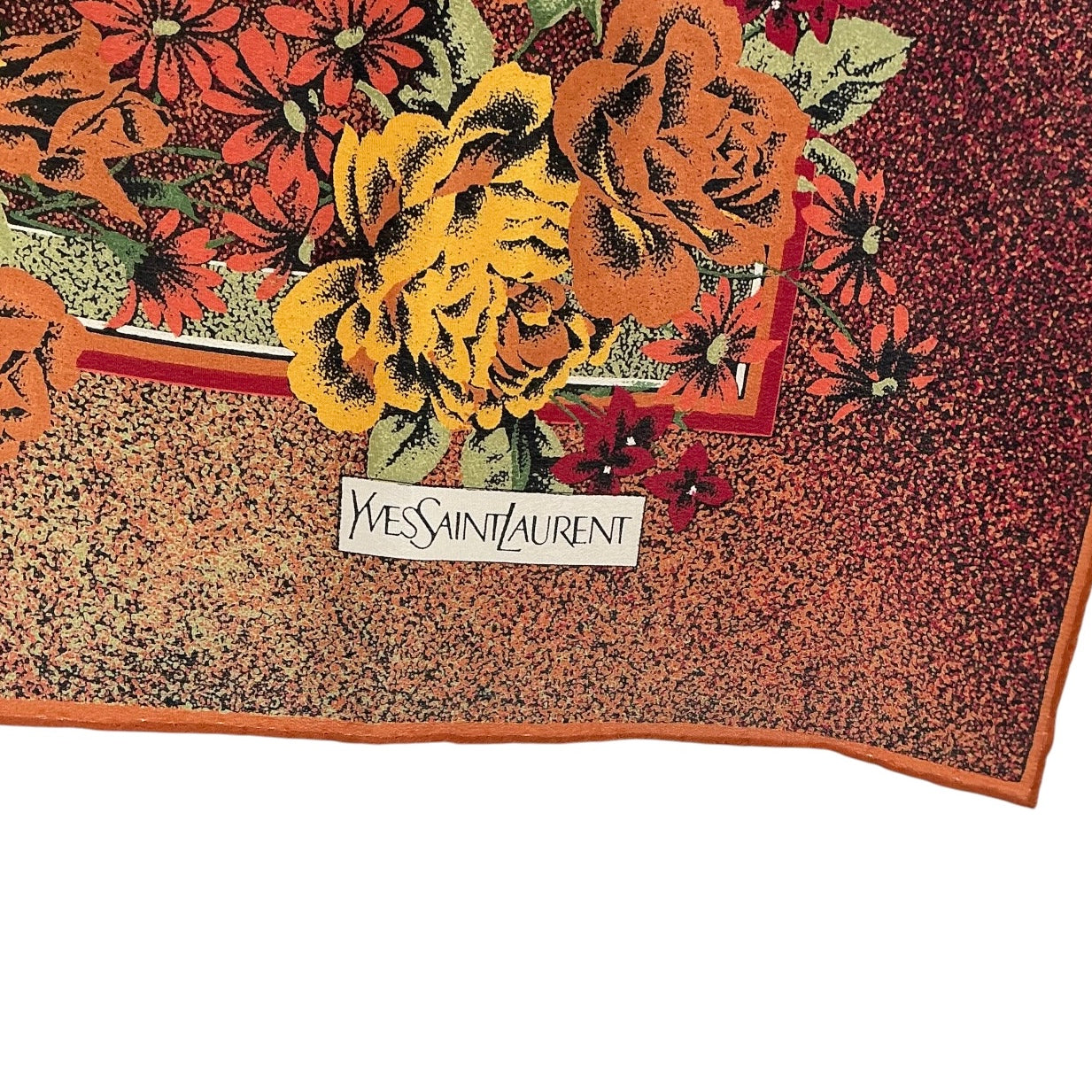 Yves Saint Laurent Floral Rose Silk Square Scarf