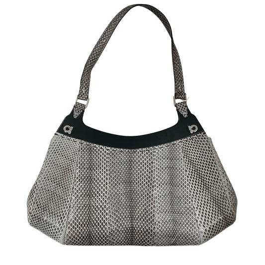 Salvatore Ferragamo Python Skin Gancini Hobo Bag