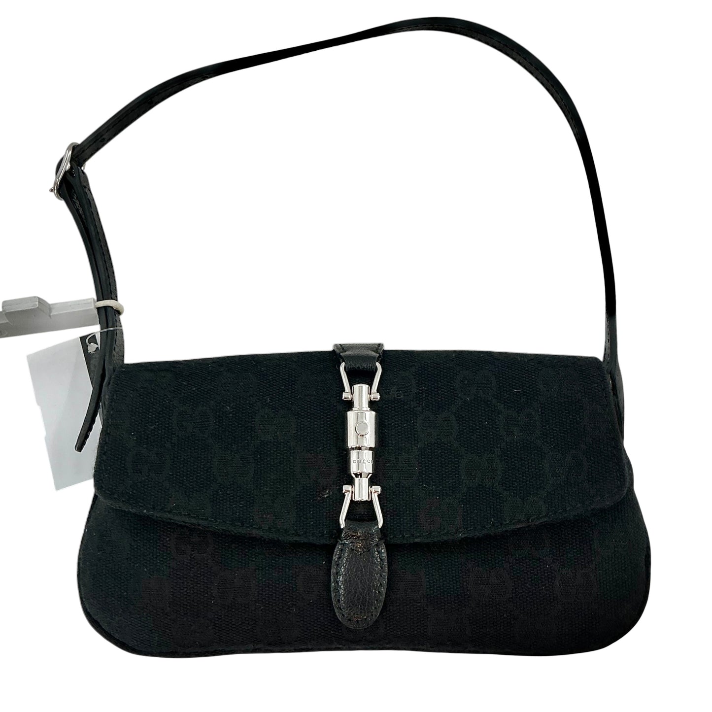 Gucci Jackie 1961 Mini Flap Pouch Bag – Black GG Monogram Canvas