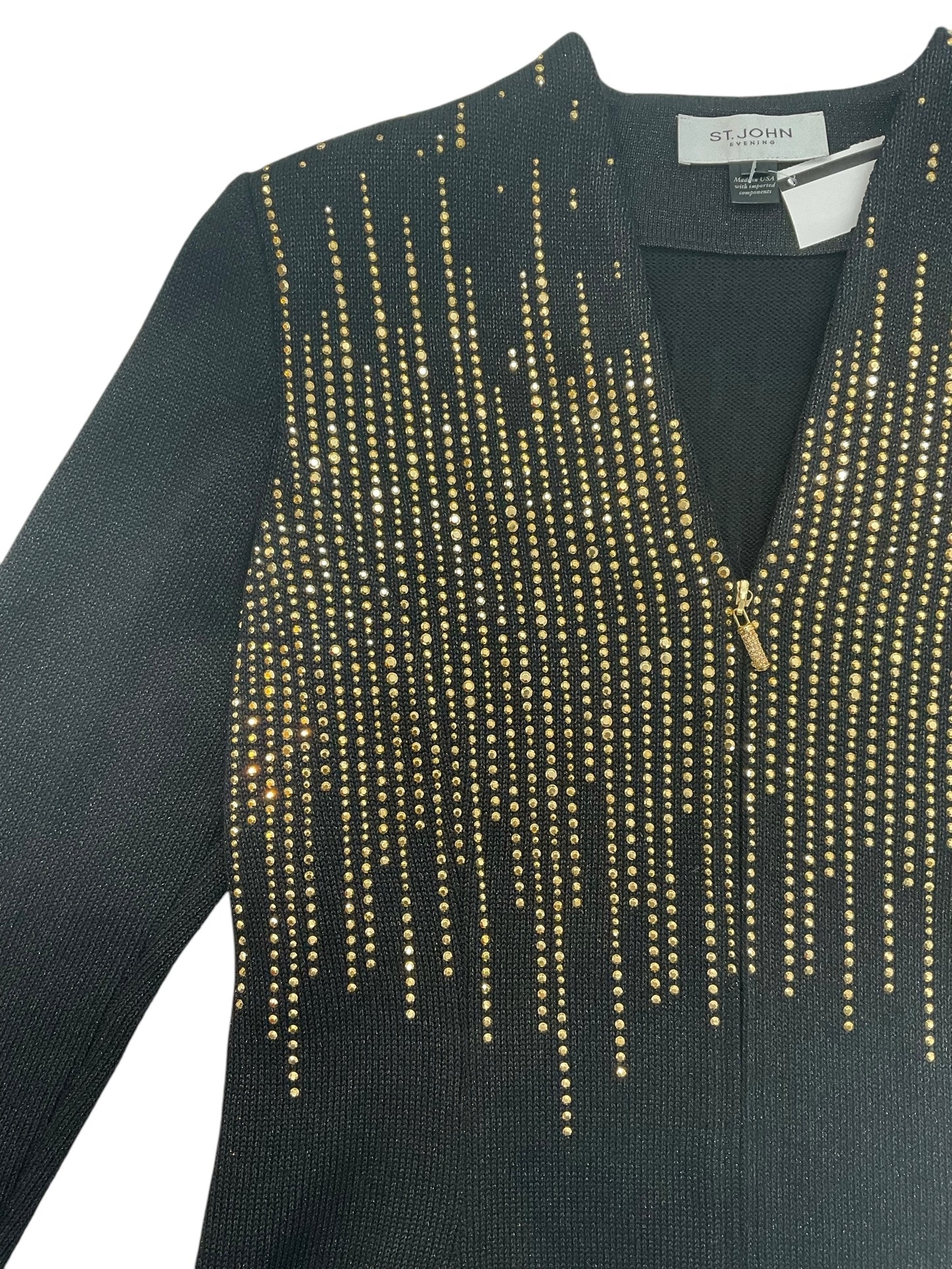 St. John Crystal Embellished Women’s Wool Jacket