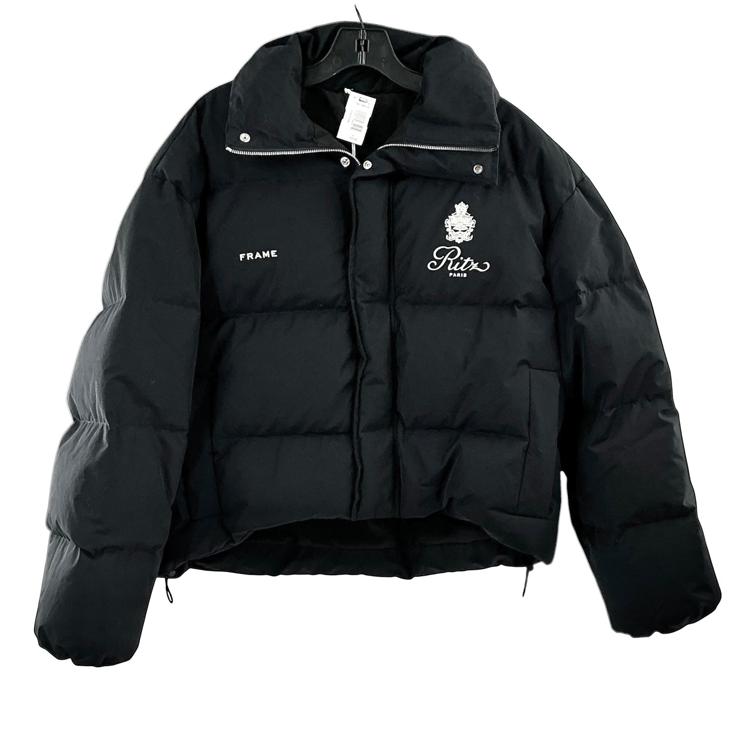 FRAME x Ritz Paris Women's Down Puffer Jacket Black Size Small NWT