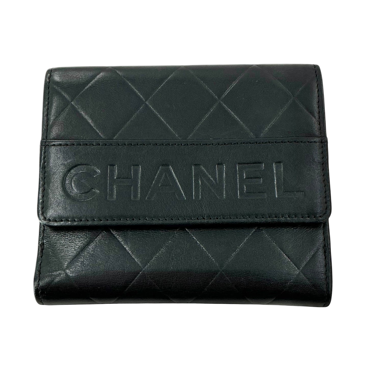 Chanel Matelassé Embossed Logo Wallet
