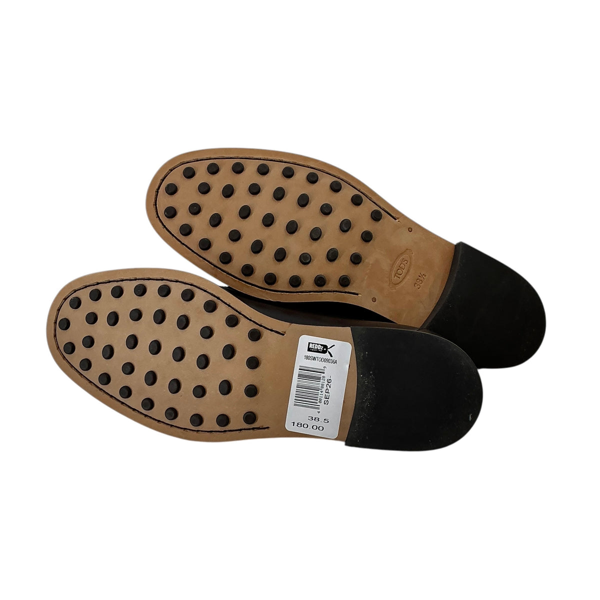 Tod's Iniez Black Leather & Spotted Pony Hair Penny Loafers