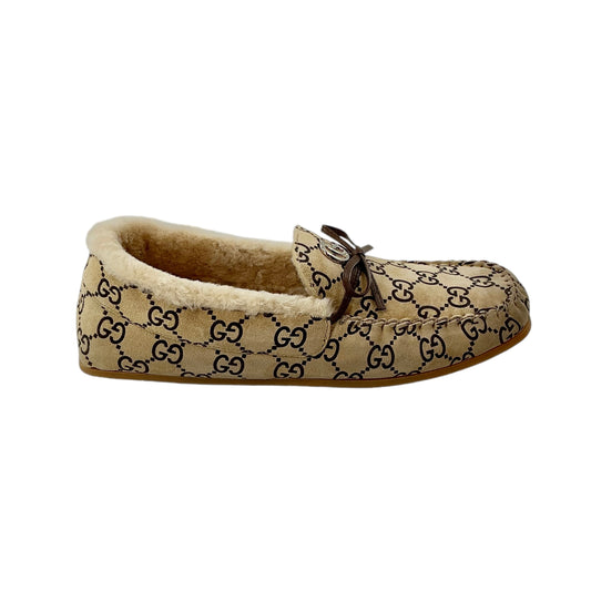 Gucci GG Suede Driver Loafer with Merino Wool Lining