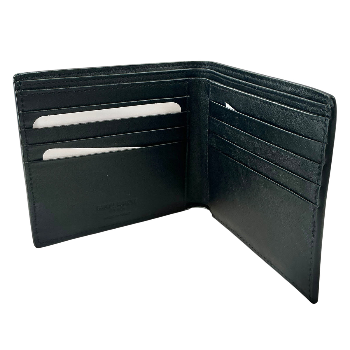 Saint Laurent Men's Le Monogramme Allover East/West Leather Wallet - Black