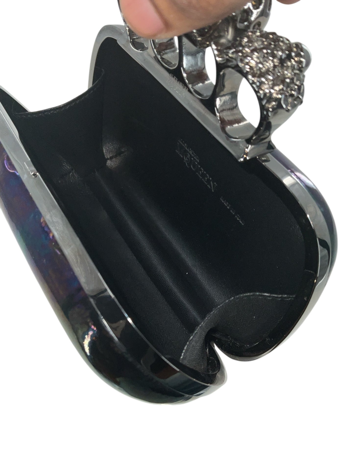 Alexander McQueen Oil Slick Knuckle Duster Box Clutch