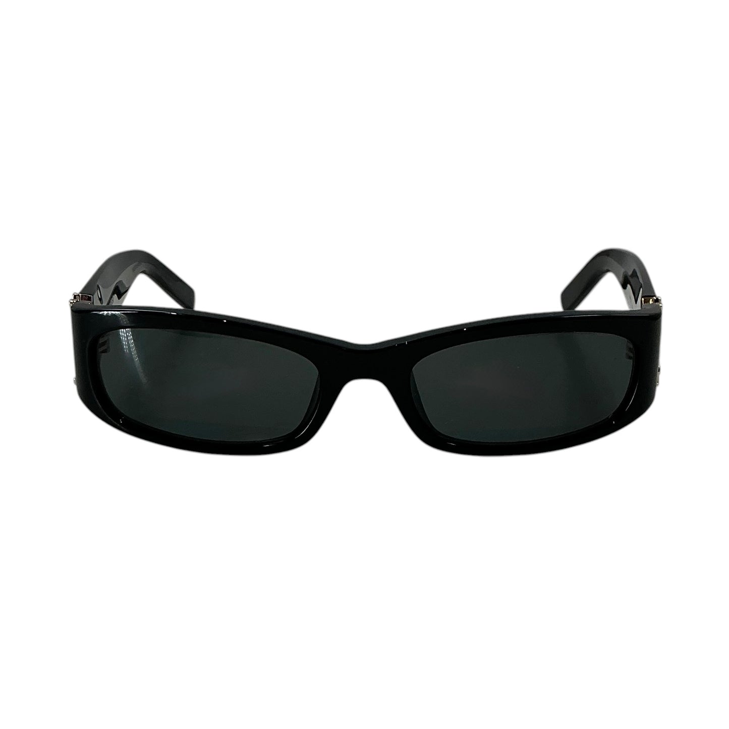 YSL Saint Laurent SL M152 Black Acetate Sunglasses with Silver Cassandre Logo