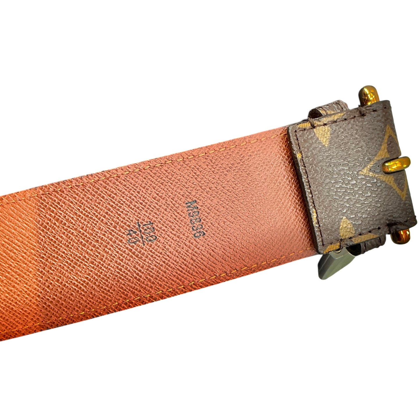 Louis Vuitton Monogram Canvas Ceinture Belt with Gold-Tone Buckle