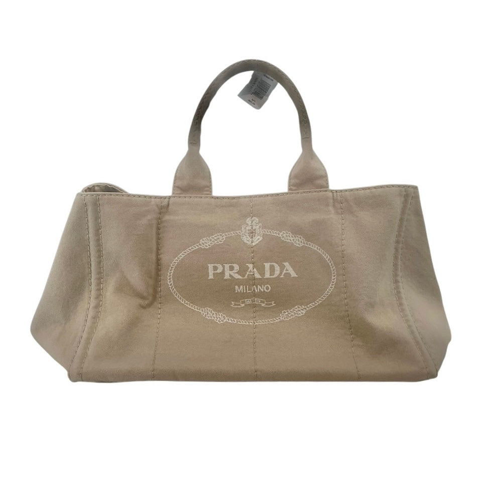 Prada Canapa Canvas Tote Bag – Beige/Tan