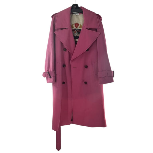 Burberry Oversized Lapel Gabardine Trench Coat