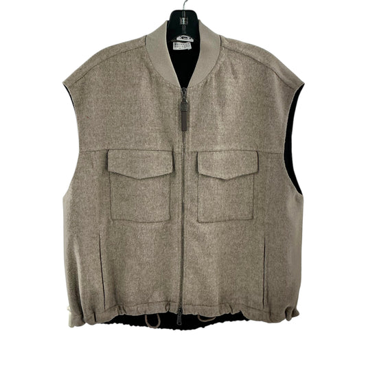 Brunello Cucinelli Virgin Wool Double-Cloth Cargo Vest Neutral