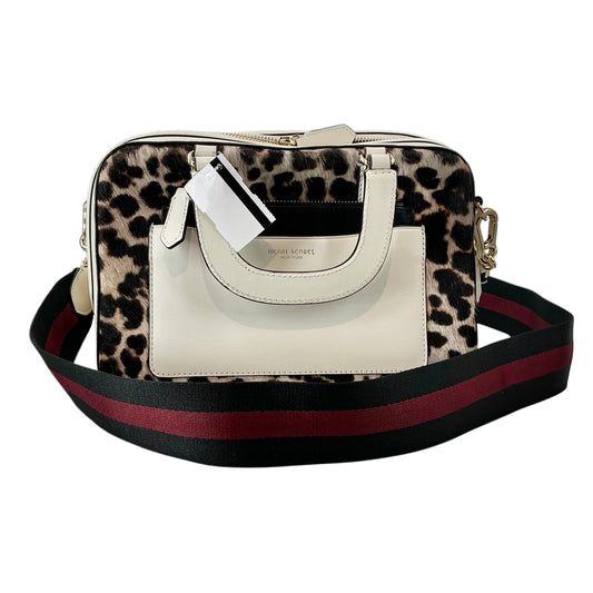 Henri Bendel New York Leopard Print Calf Hair & Leather Satchel Crossbody Bag