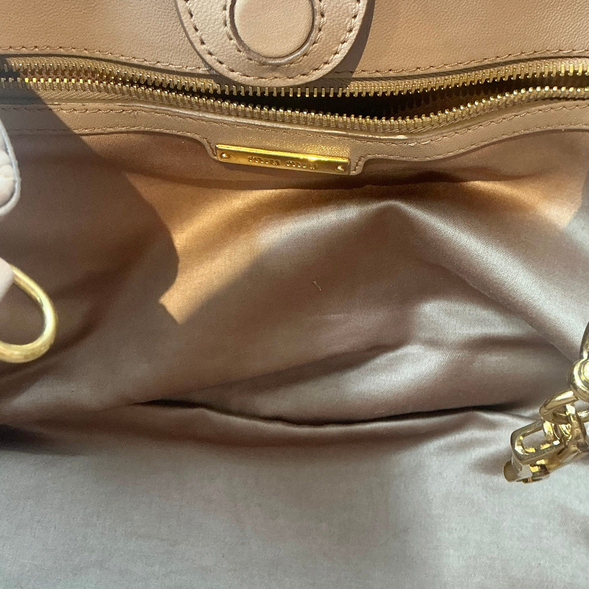 Miu Miu Cammeo Matelassé Gaufre Leather 2-Way Shoulder Bag