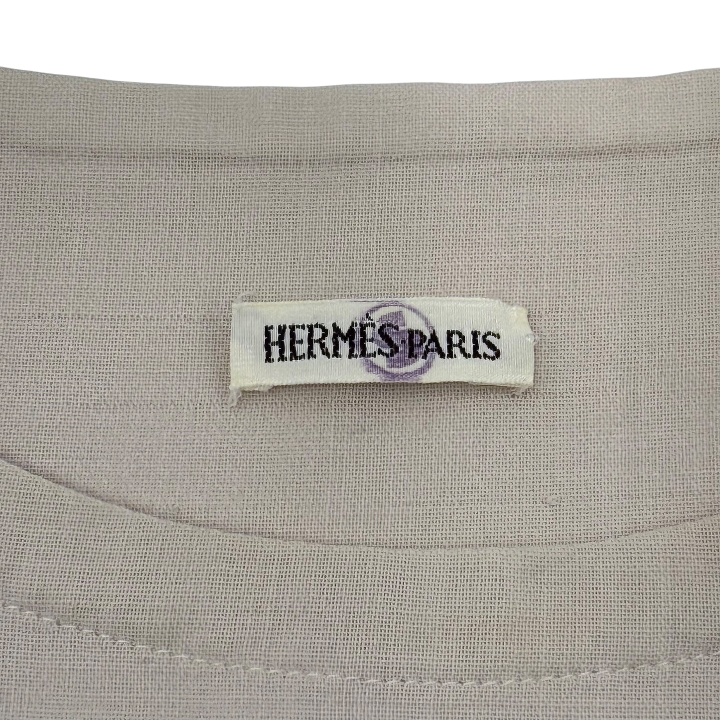 Hermes Ecru Linen Tank