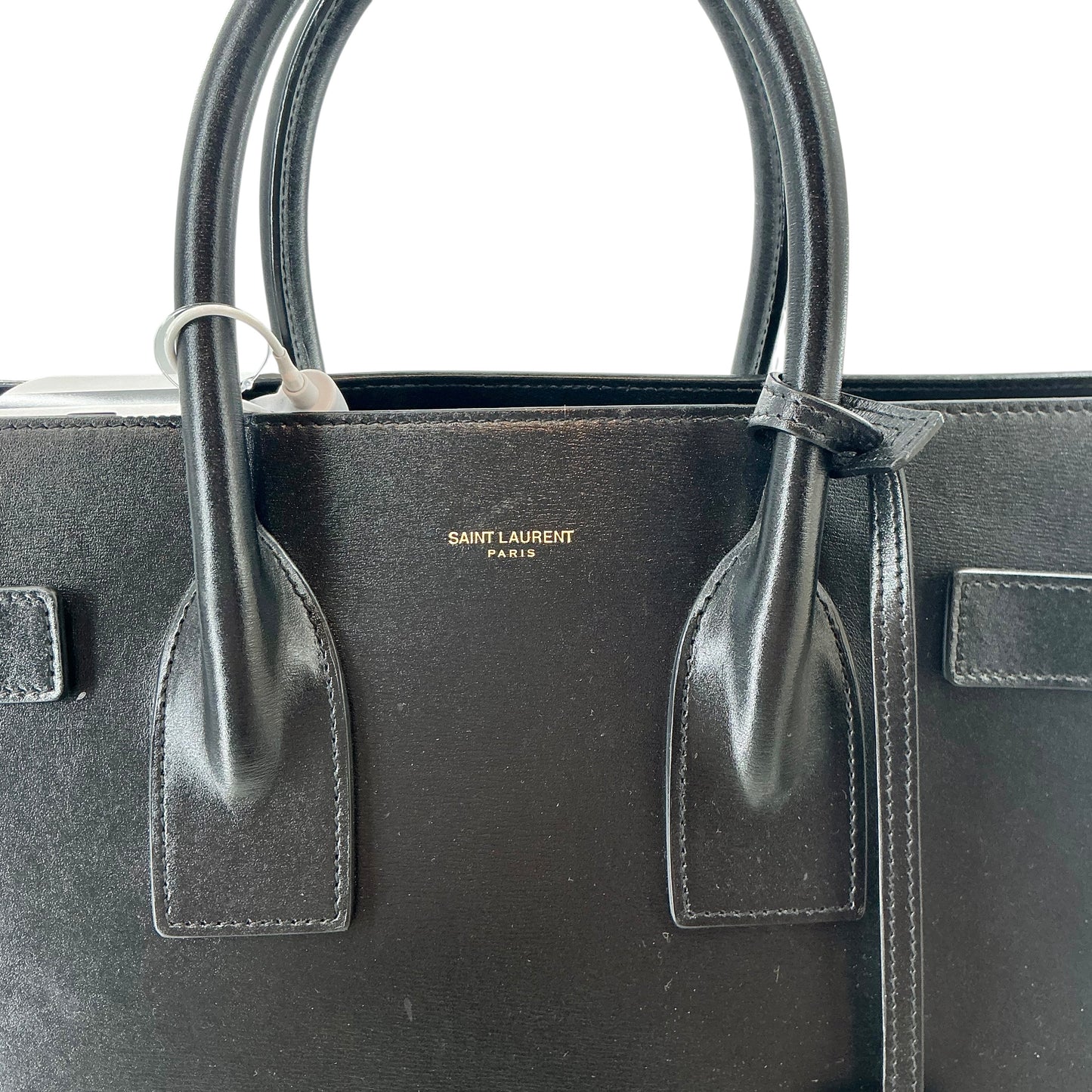 Saint Laurent Classic Medium Sac de Jour Bag in Black Smooth Leather