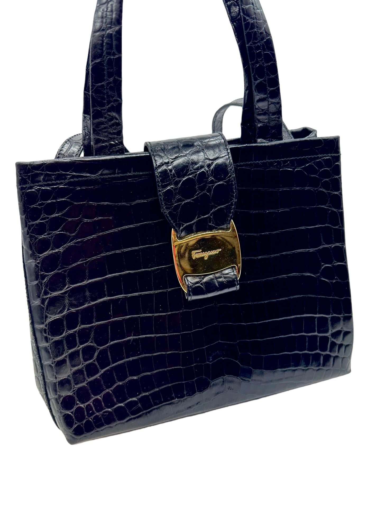 Salvatore Ferragamo Embossed Handbag