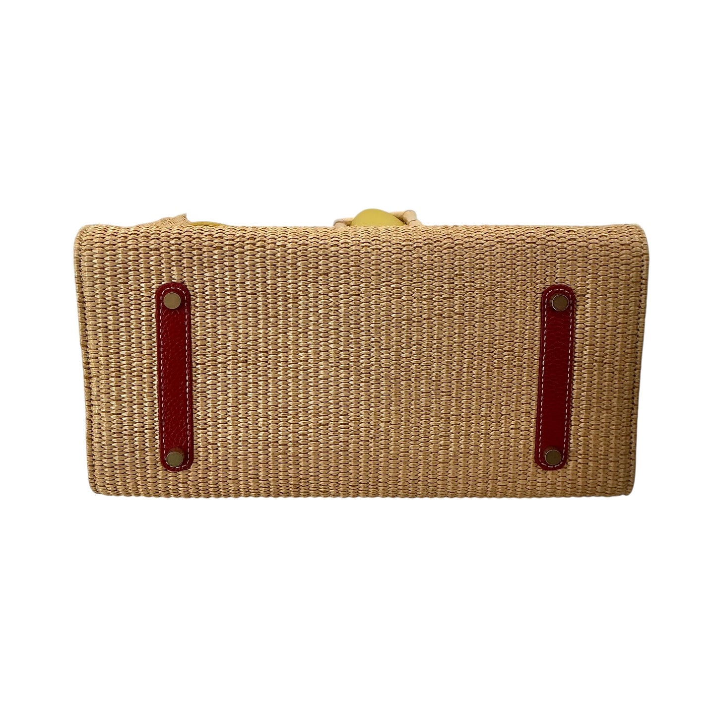 J.McLaughlin Holland Straw Tote in Chartreuse