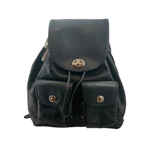 Coach Embossed Crocodile Turnlock Rucksack Backpack