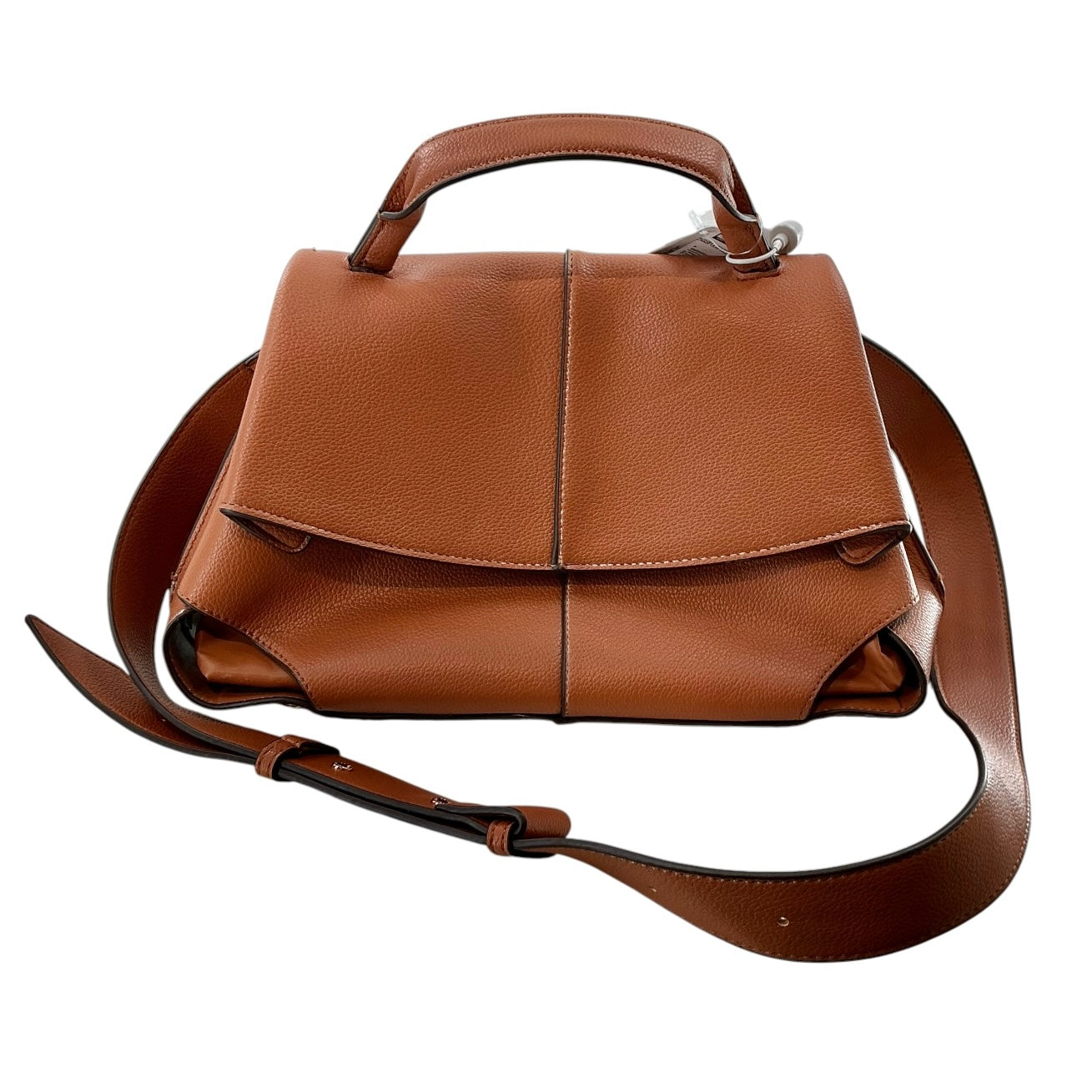 Polène Mokki Textured Camel Leather Top-Handle Shoulder Bag