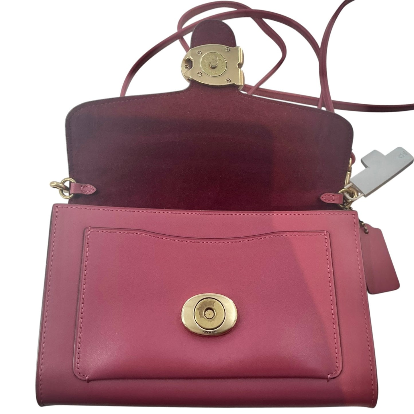 Coach Tabby Chain Clutch in Rouge Pink