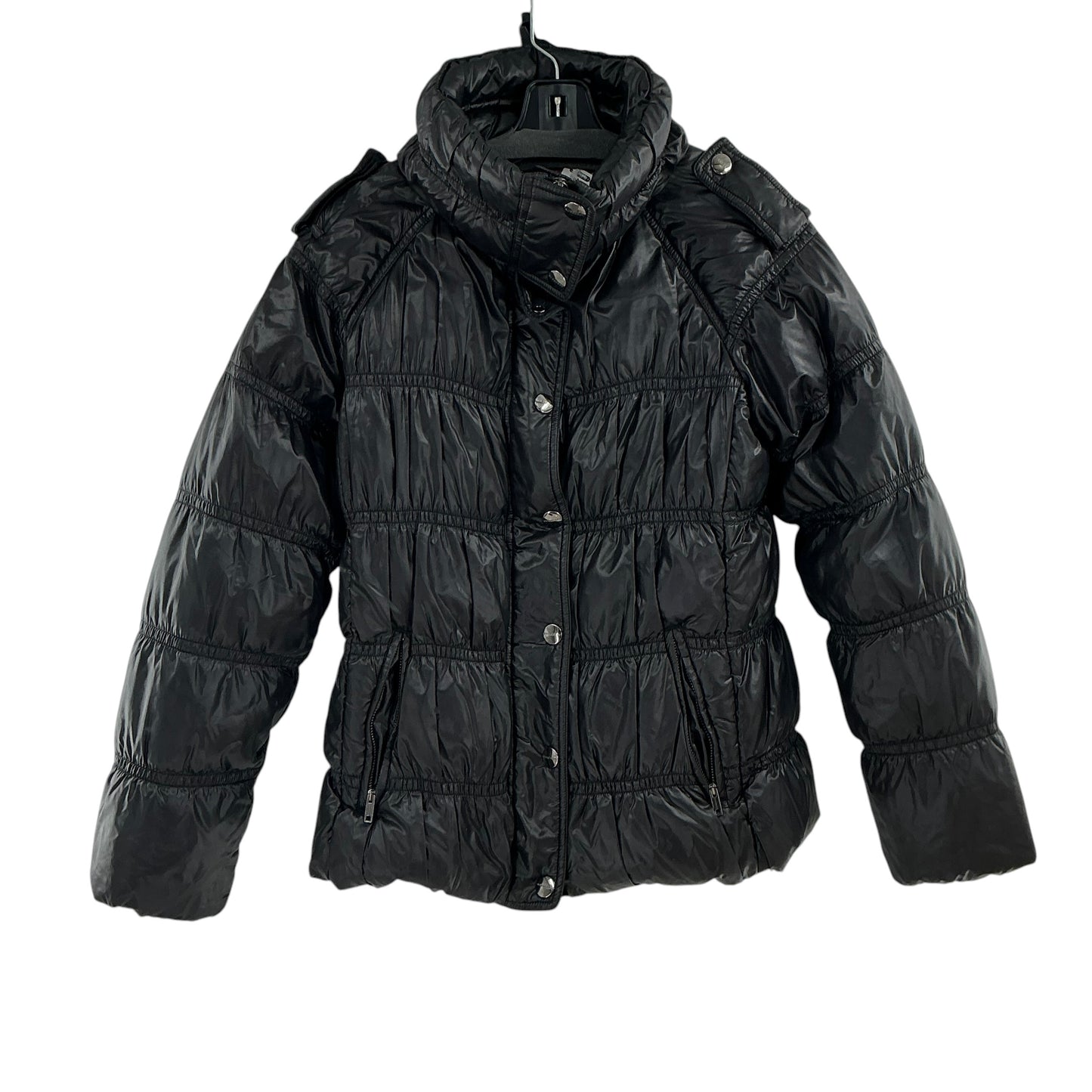 Burberry London Black Ruched Puffer Jacket