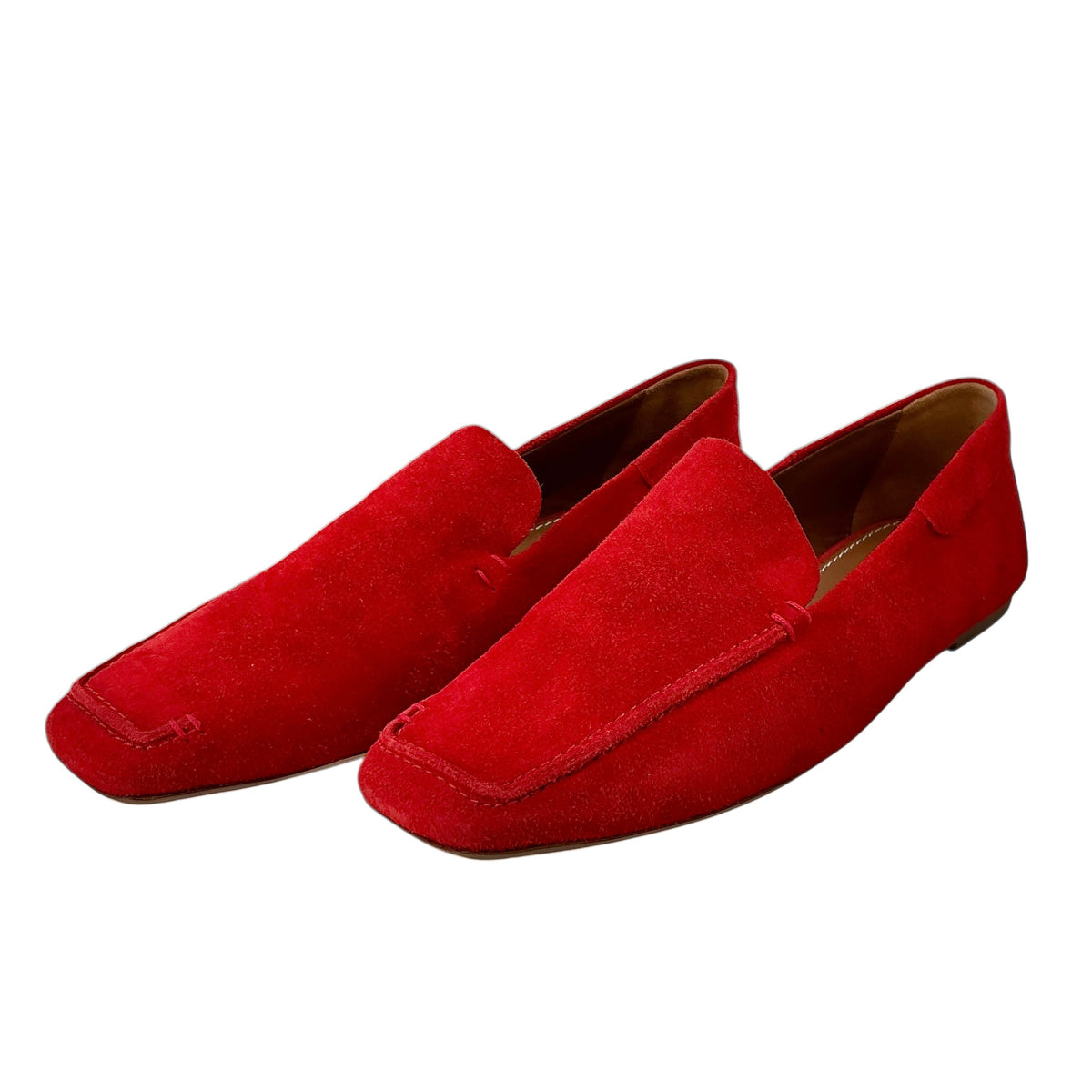 STAUD Becks Soft Suede Square Toe Loafers