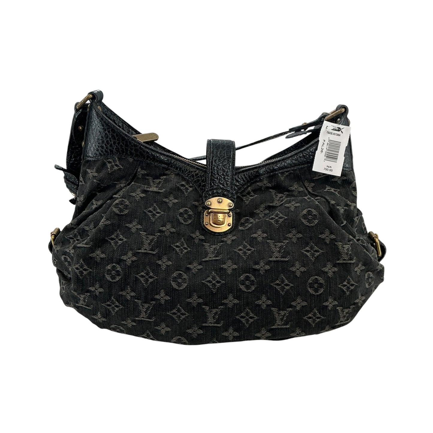 Louis Vuitton Noir Monogram Denim Shoulder Bag