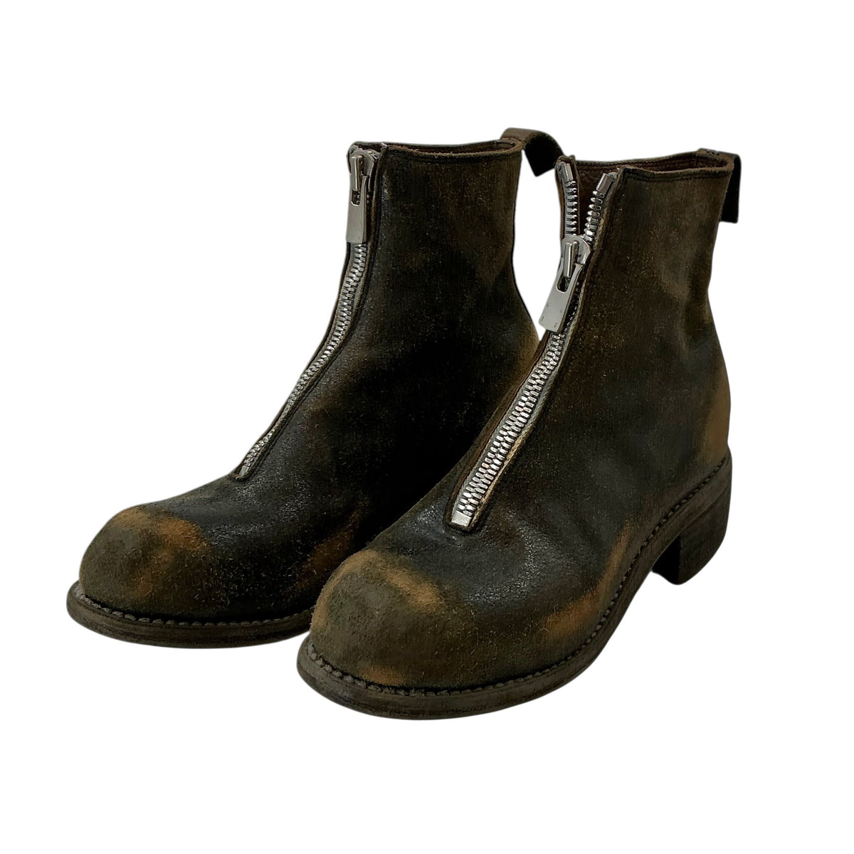 Guidi PL1 Reverse Leather Front Zip Boots