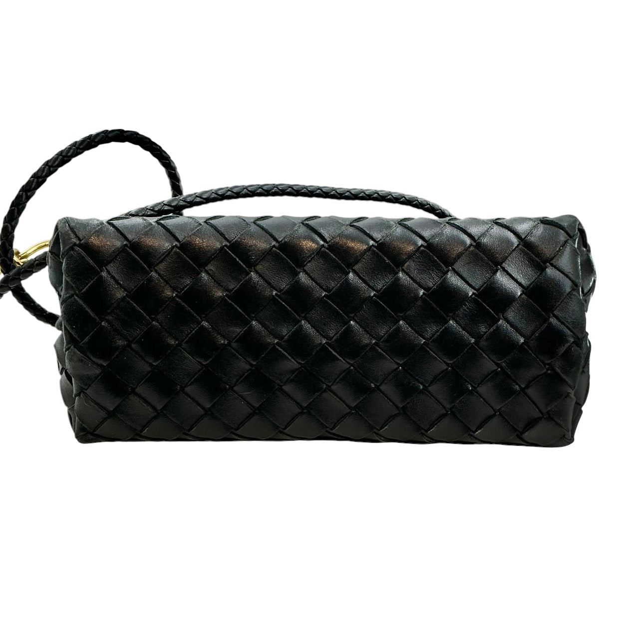 Bottega Veneta Nappa Intrecciato Small Andiamo Shoulder Bag in Black