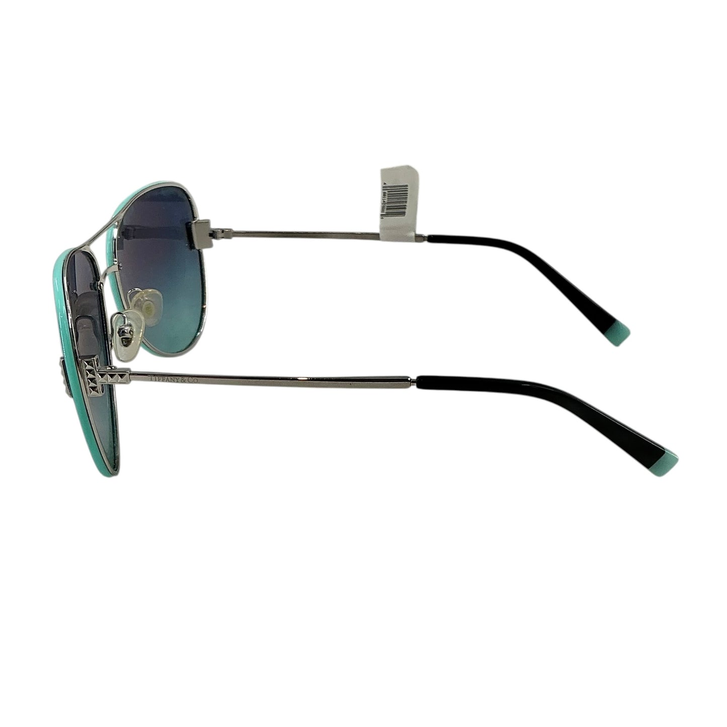 Tiffany & Co. TF3066 Silver Aviator Sunglasses with Azure Gradient Blue Lenses