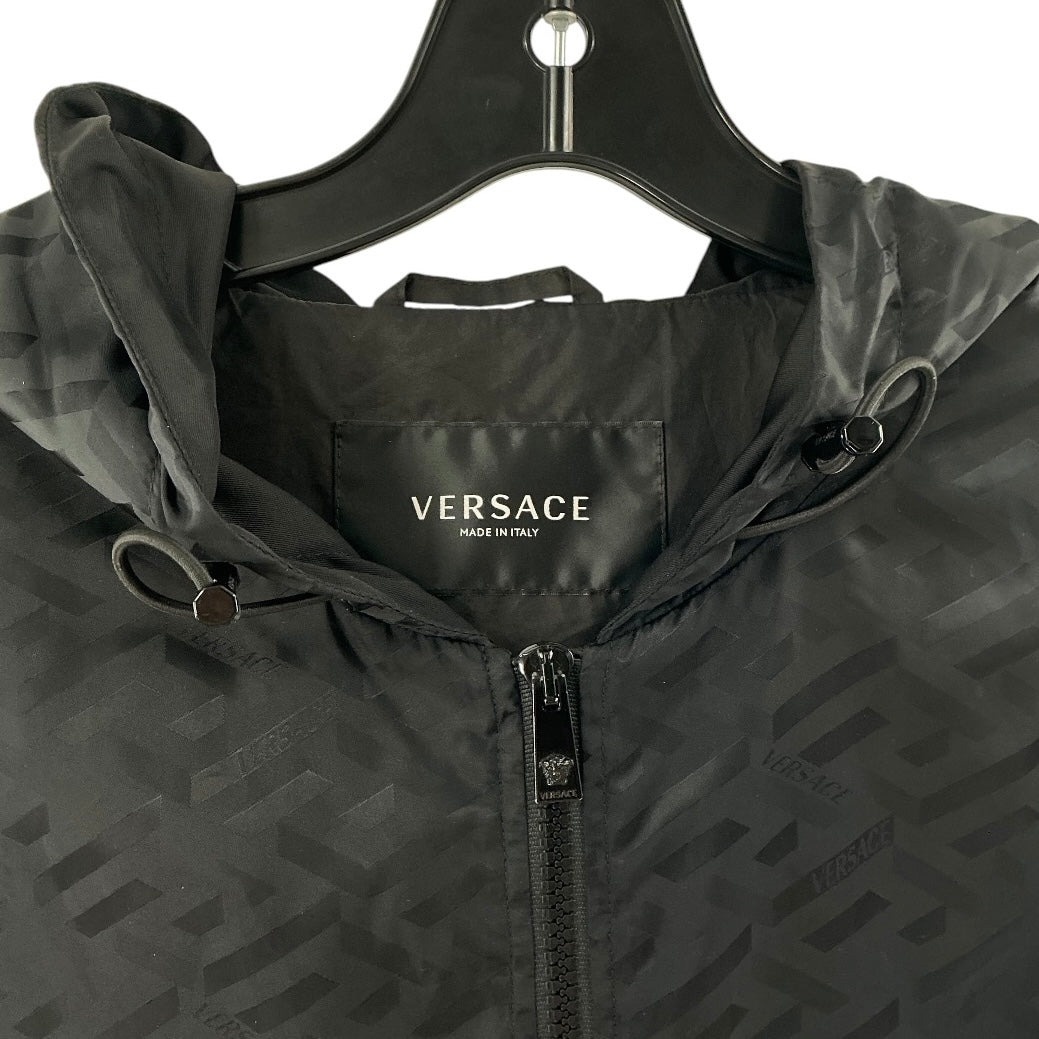 Versace Men’s La Greca Panelled Hooded Windbreaker Jacket