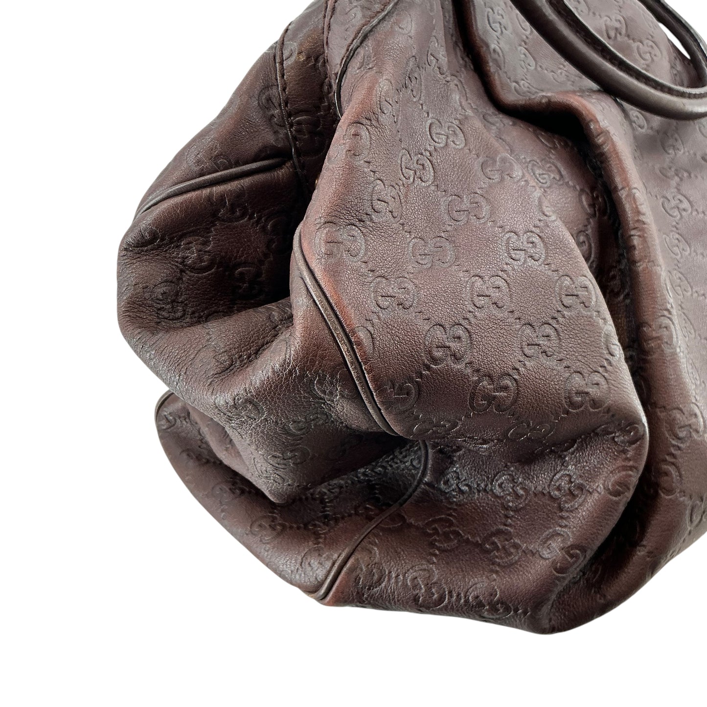 Gucci Dark Brown Guccissima Leather Sukey Tote Bag