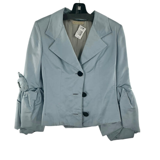 Gilles Montezin Light Blue Statement Sleeve Blazer