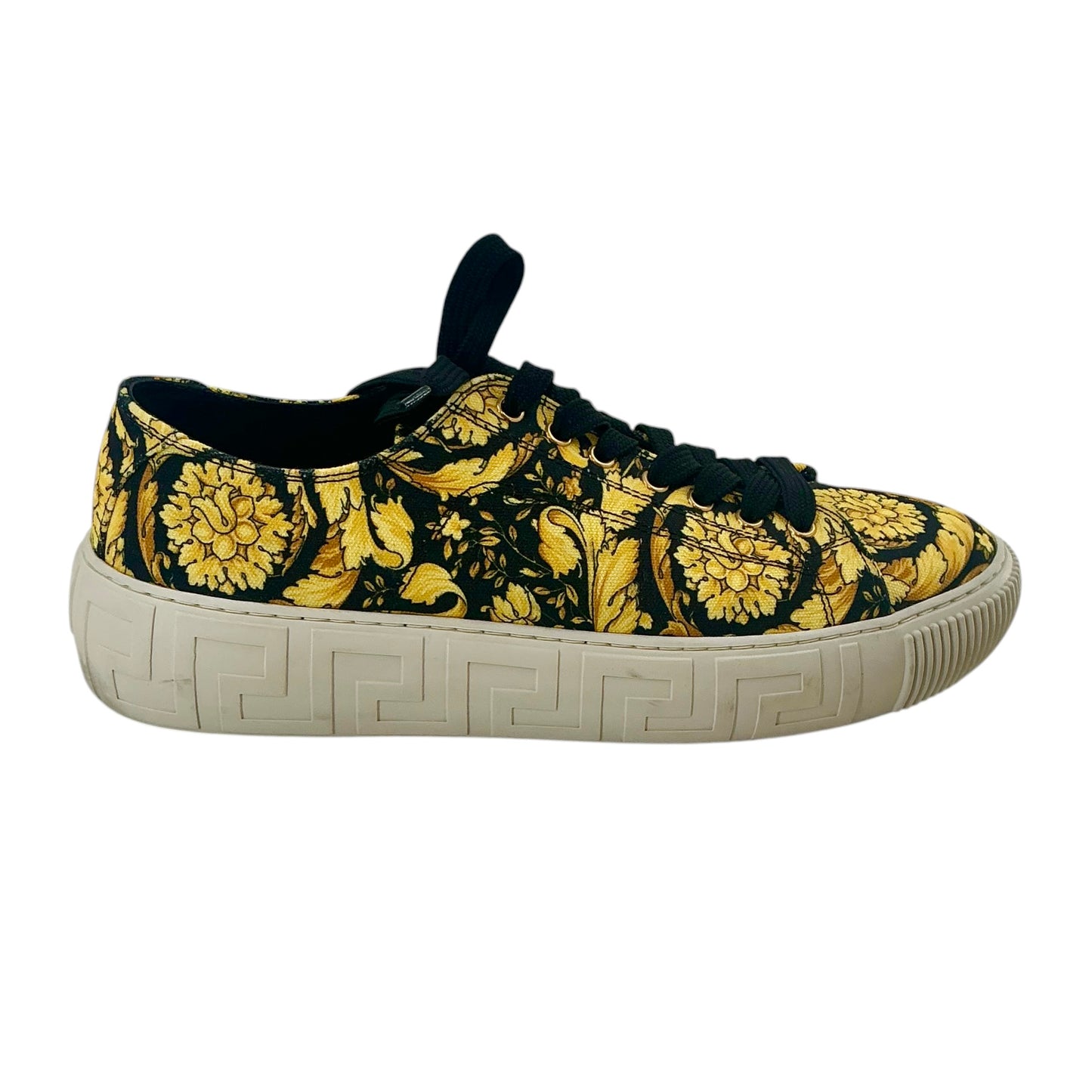 Versace Greca Barocco Canvas Low-Top Sneakers