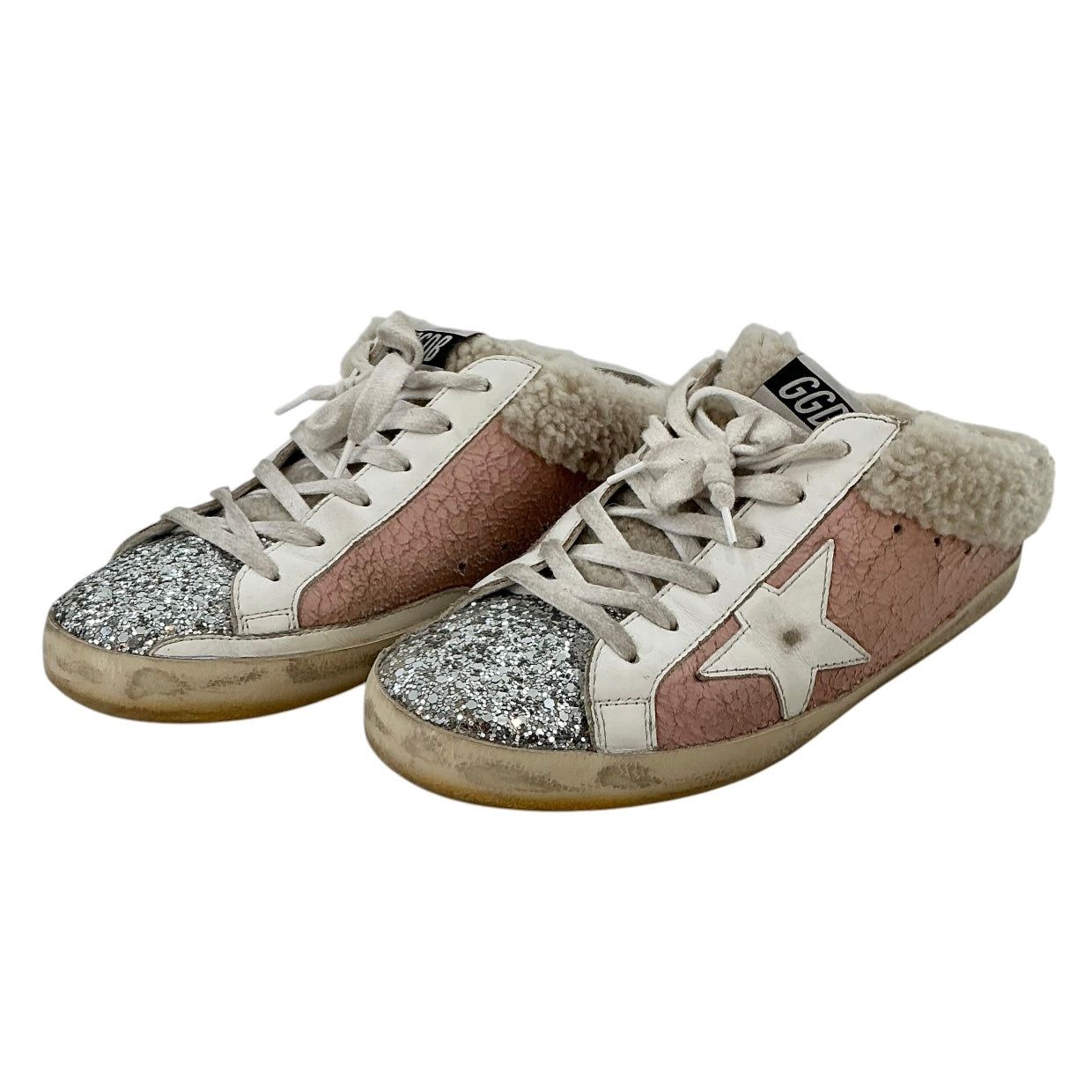 Golden Goose Super-Star Sabot Glitter Pink Sneakers