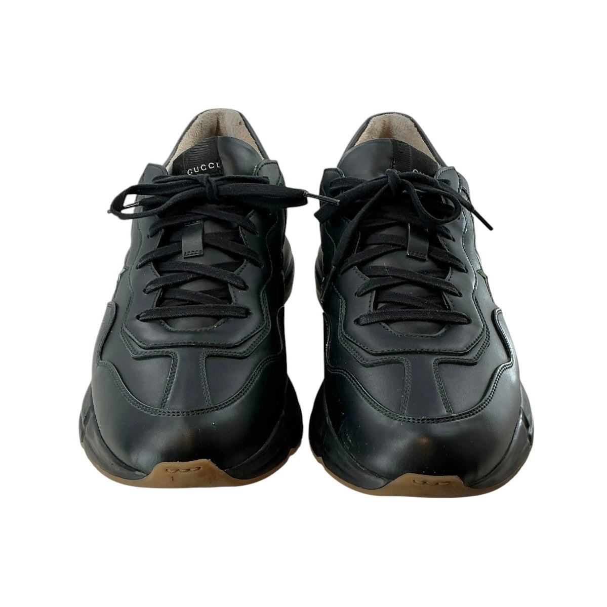 Gucci Rhyton Men's "GG Stars" Black Leather Sneakers