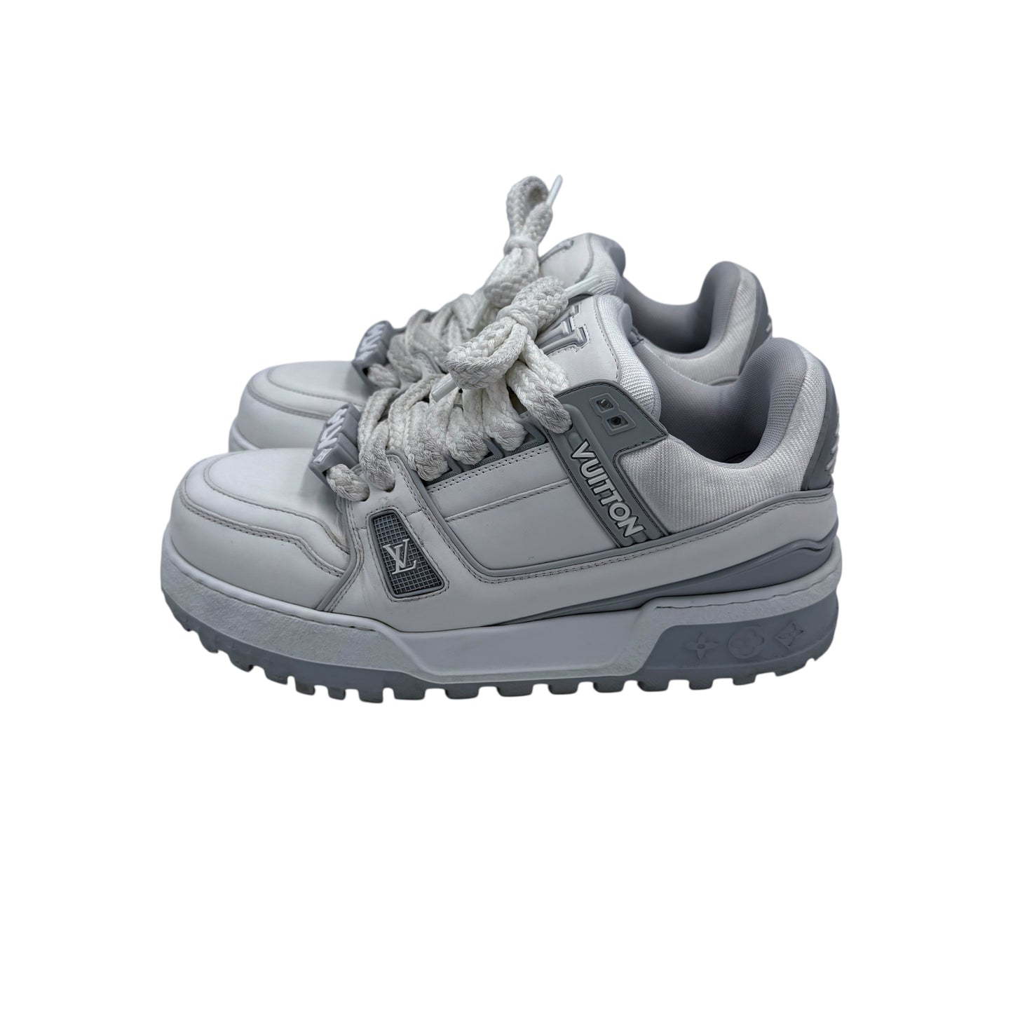 Louis Vuitton White Grey Multi Logo Trainer
