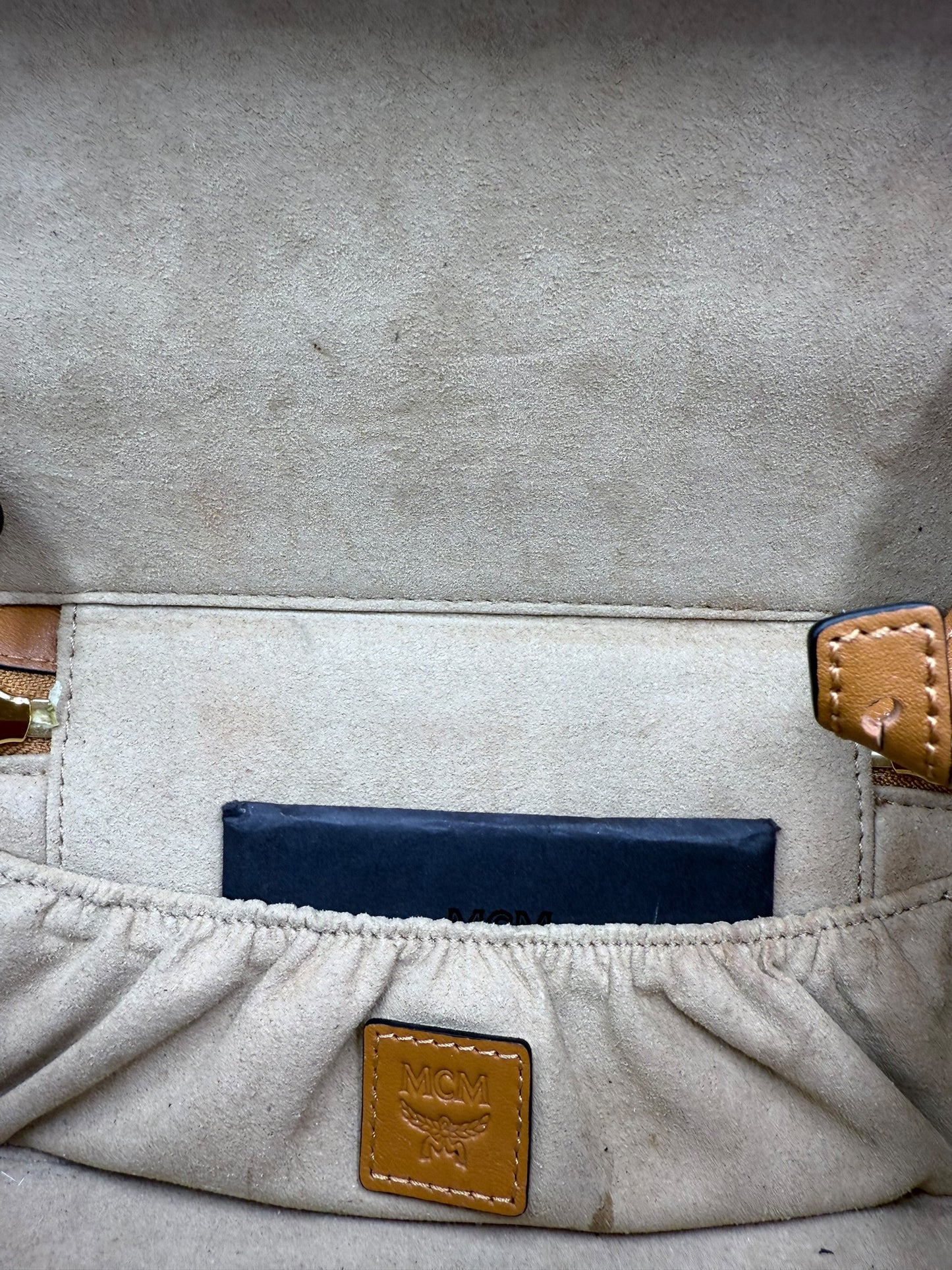 MCM Cognac Visetos Vanity Case