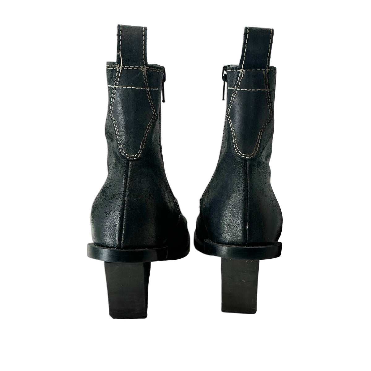 MM6 Maison Margiela Black Cowboy Ankle Boots