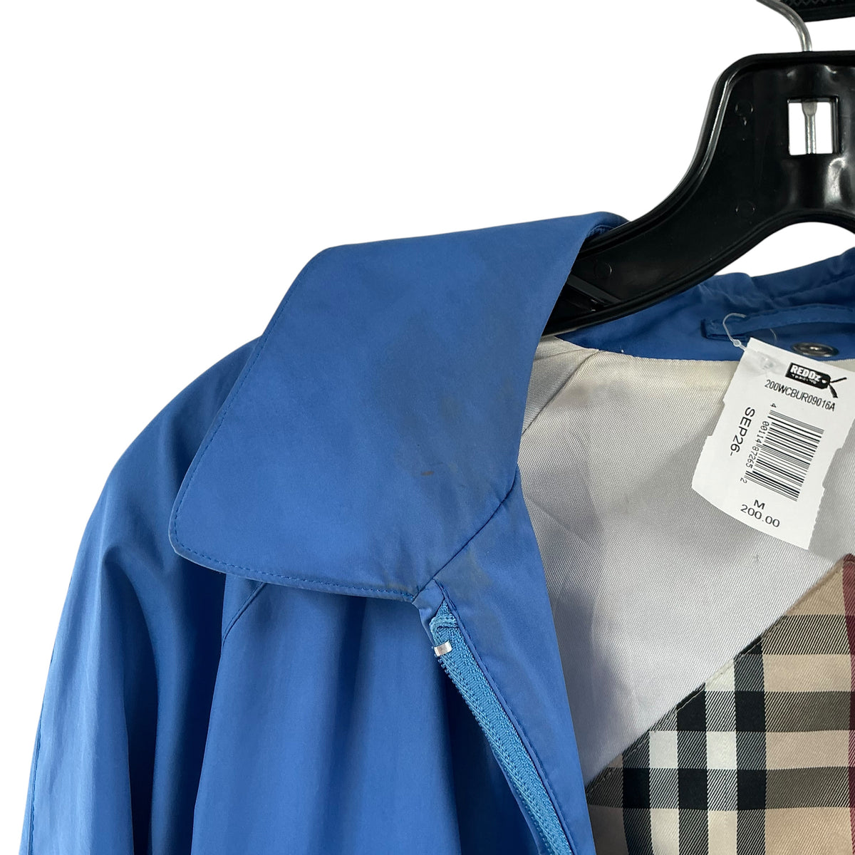 Burberry London Nova Check Trim Hooded Rain Jacket / Trench Coat