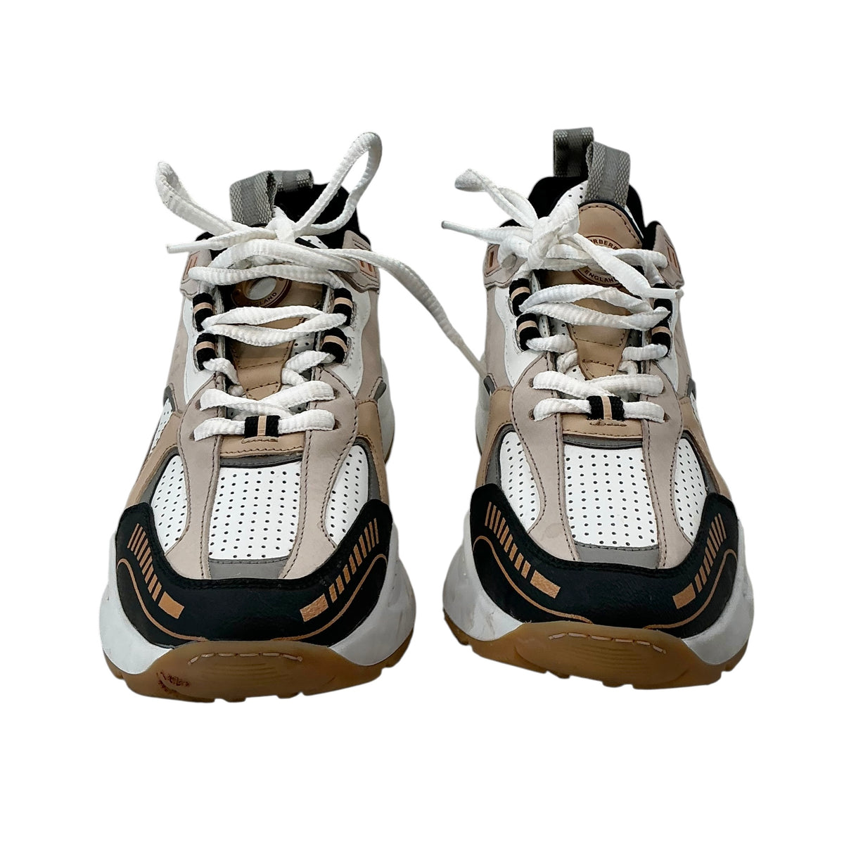 Burberry Embossed Logo Panelled Multi-Texture Sneakers