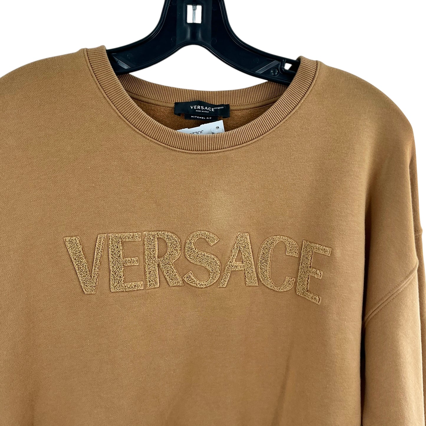 Versace Logo Embroidered Cotton-Jersey Sweatshirt