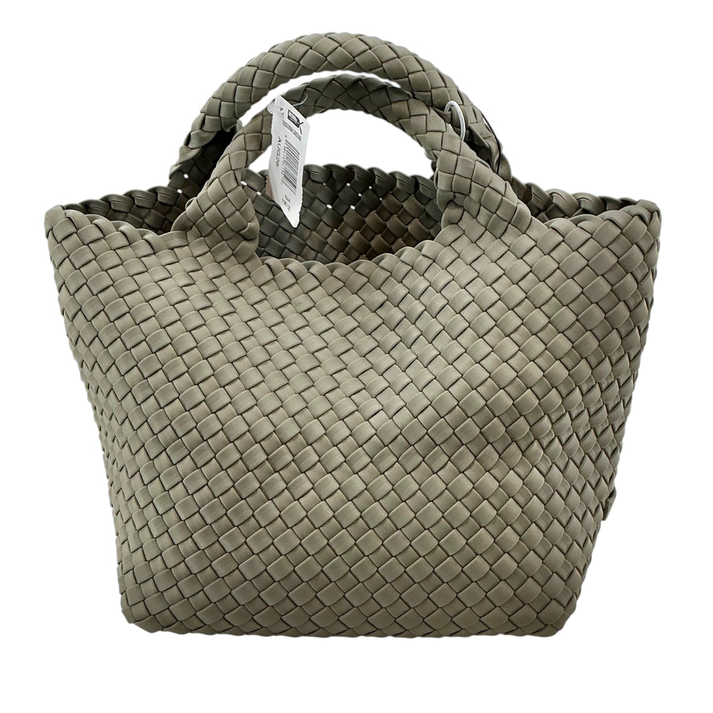 NAGHEDI St. Barths Medium Handwoven Neoprene Tote Bag - Grey