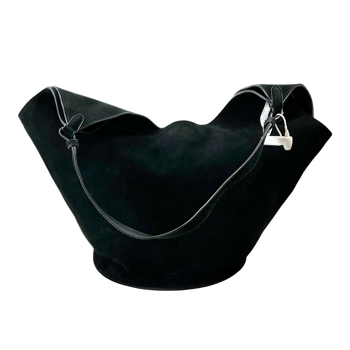 Khaite Medium Lotus Tote Bag – Black Suede