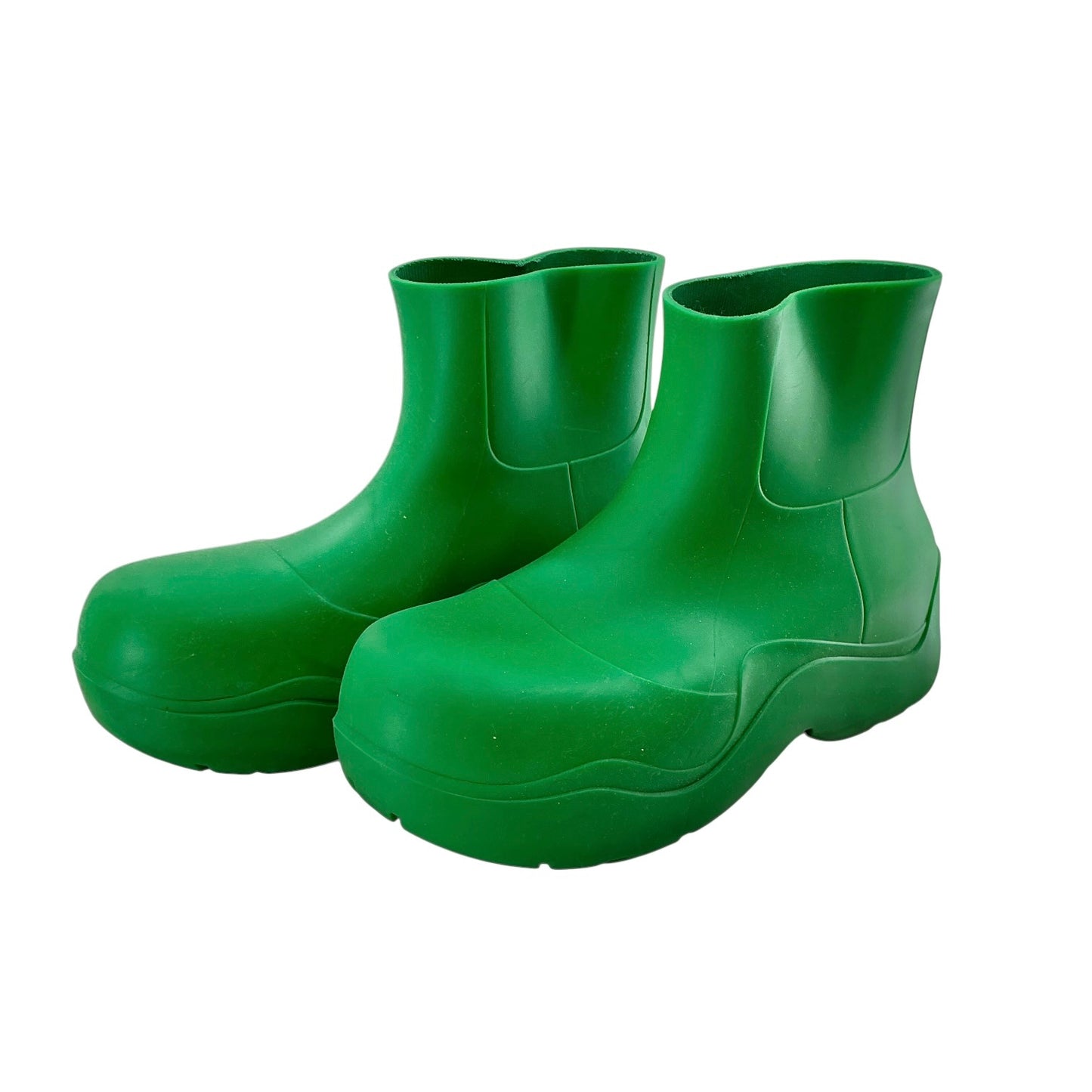 Bottega Veneta Green Rubber Puddle Ankle Boots